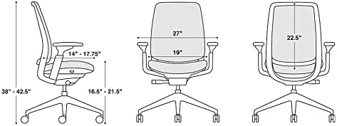 כיסא משרדי מסדרת פלדה 2, מסגרת גרפיט, ג ' ונגל קונקט קונקט
