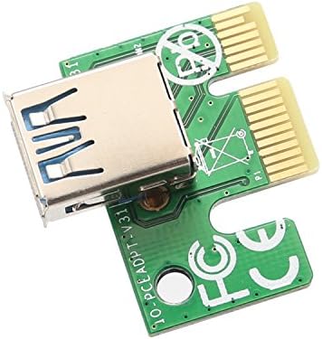 I/O Crest SI-PEX60017 חבילה של 3 PCI-E X1 עד PCIE X16 GPU מתאם מתאם כרטיס USB 3.0 כבל הרחבה, קבלים מוצקים