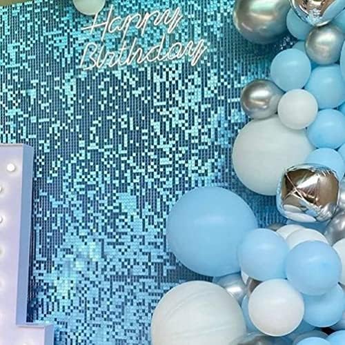 שמר קיר רקע נצנצים פנלים 24 חבילות-רקע עבור כלה מקלחת יום הולדת רקע פרסום ססגוני כחול טקס מסיבות קישוט