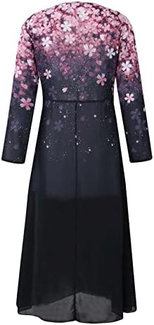 שמלות סתיו של נוקמופו נשים שמלת צווארון V שמלת ערב שמלת שיפון שמלה לא סדירה שמלת קוקטייל סרוגה