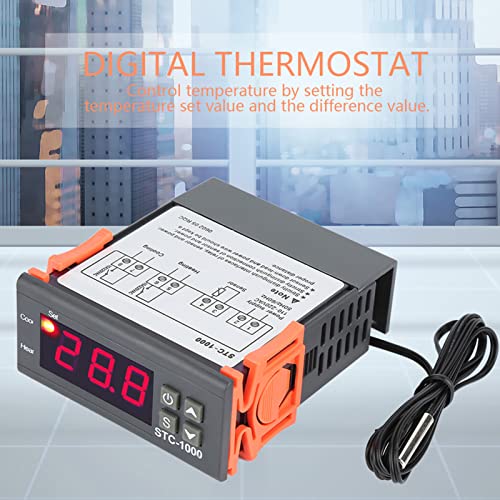 תרמוסטט, בקר טמפרטורה דיגיטלית 110 עד 220V 10A 50Hz עד 60Hz 50 עד 99 חיישן טמפ 'תרמוסטט חשמלי, בקרי