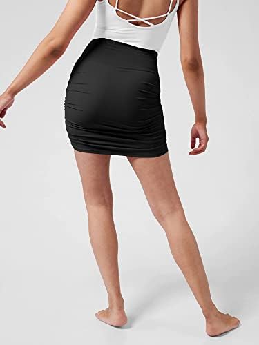 חצאיות טניס לנשים של Esobo מכנסיים קצרים פנימיים אלסטיים עטוף מותניים גבוהים עטוף אתלטי ספורט ספורט