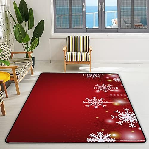 Xollar 72 x 48 בשטיחים גדולים של ילדים גדולים של חג המולד של שלג אדום משתלת רכה שטיח פליימת לתינוקות לחדר