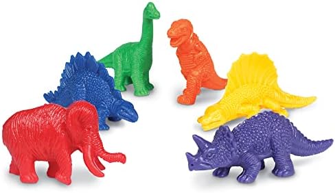 משאבי למידה מיני-דינו מונים-108 חתיכות , גילים 3 + פעוט למידה צעצועים, דינוזאורים לפעוטות, דינוזאורים