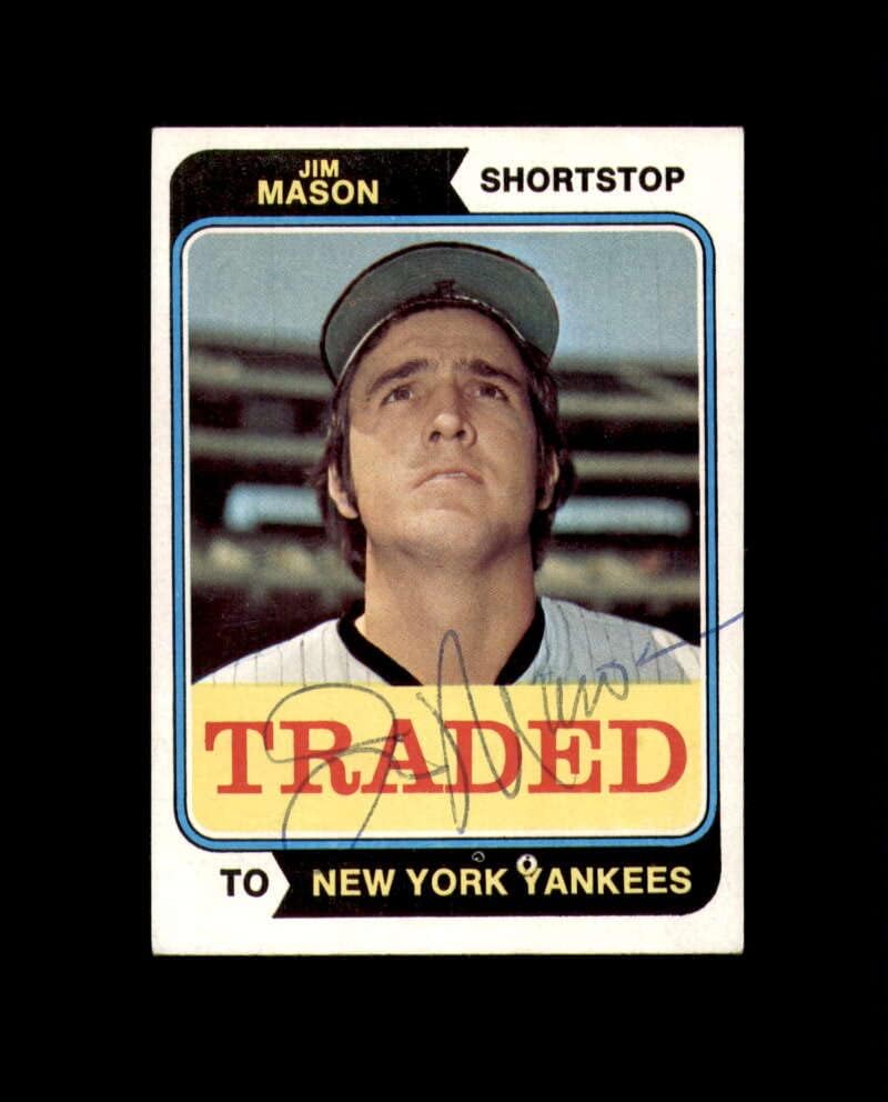 ג'ים מייסון חתם על 1974 Topps סחר בחתימה של ניו יורק ינקיס