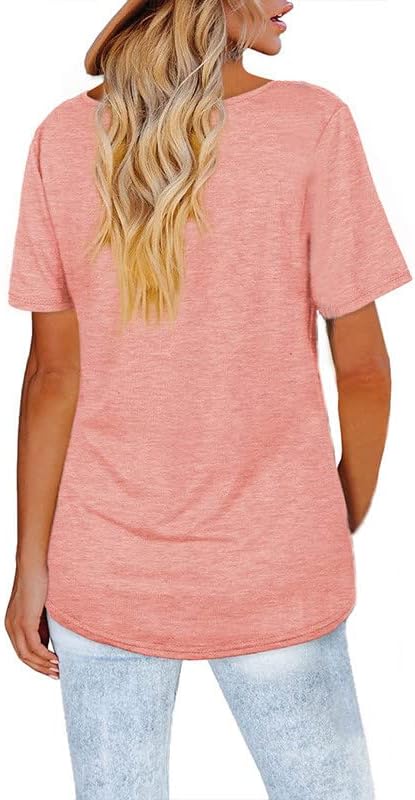 Blusas Manga Corta Para Mujer Camisetas Lisas Cuello Redondo Camiseta Moda Verano 2023 Ropa Playa