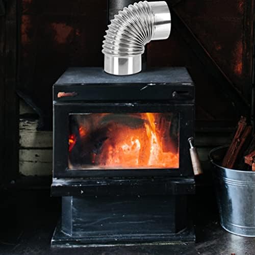 זרודקו מרפק תנור צינור נירוסטה 90 תואר ארובה הארכת להחליף פליטה מתאם צינור עבור חיצוני קמפינג עץ תנור אח אח 12