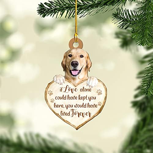 לבנטינו עץ כלב זיכרון חג המולד קישוט, לברדור רטריבר כלב זיכרון קישוט, אהדה מתנה עבור אובדן של כלבים, מתנה עבור