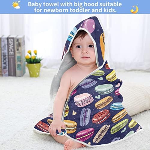 VVFELIXL מגבת ברדס לתינוק, צבע מקרון סגול רקע מנומר סופג מגבת אמבטיה פעוטות, כותנה מגבות תינוקות רכות