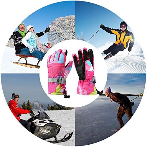 סקי כפפות, החם ביותר עמיד למים ונושם שלג כפפות למזג האוויר קר, מתאים גם גברים & מגבר; נשים,עבור הורה ילד חיצוני