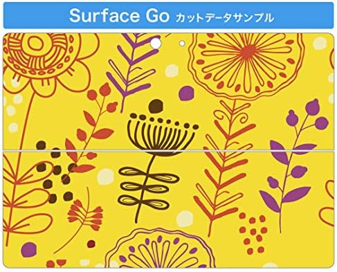 כיסוי מדבקות Igsticker עבור Microsoft Surface Go/Go 2 אולטרה דק מגן מדבקת גוף עורות 000762 עלה פרח צהוב