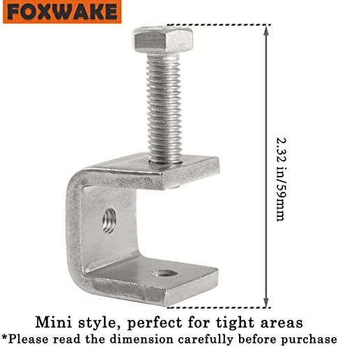 FoxWake Mini C מהדקים נירוסטה 0.83 אינץ