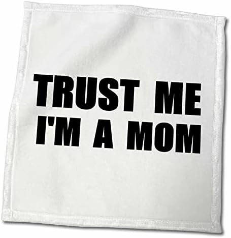 3ROSE תאמין לי שאני אמא. הומור של אמא מהנה - יום אמהות מצחיק טקסט שחור. - מגבות