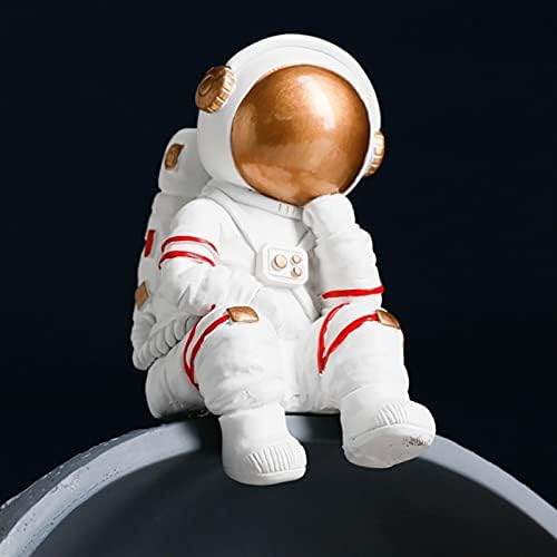 Mehwsur אסטרונאוט פסל קופסת אחסון קערה קערה קערה מחזיק קערת מפתח לעיצוב שולחן סלון ביתי, מגש מארגן