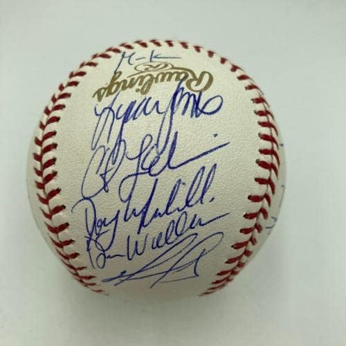 2004 בוסטון רד סוקס אלוף העולמי של סדרת העולמות חתמה על W.S. בייסבול MLB HOLO - כדורי בייסד חתימה
