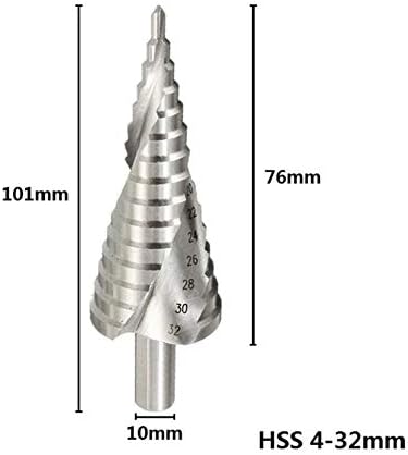 מקדח DIY מקדח חור מתכת פותח HSS עגול שקע מקדחה ליבה קידוח סיביות שלב מקדח 1 pc 6-60 ממ חריץ ספירלה עץ