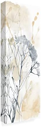 סימן מסחרי אמנות 'פרחי בר קו מתאר II' אמנות קנבס מאת ג'ניפר גולדברגר 10x32