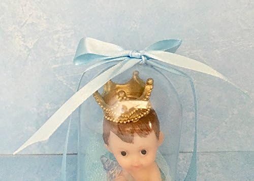 ילד הנסיך התינוק בתוך כיפת פלסטיק מעדיף קישוט עוגת מקלחת לתינוק