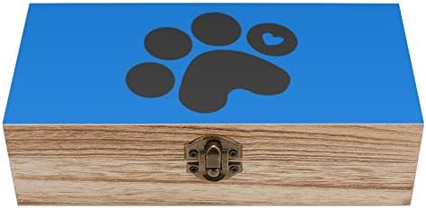 הדפסים של נודקיו כלב הדפסים קופסת מארגן אחסון מעץ עם מנעול רטרו לתמונות תכשיטים שמירת מזכל מתנה דקורטיבית