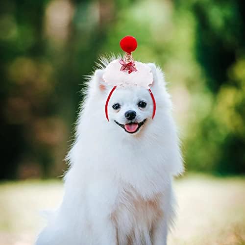 כובעי כלבים חמודים לחג המולד גור חיית מחמד תחפושת חיית מחמד כובע חישוק שיער לחתול כלבלב כובע כלב