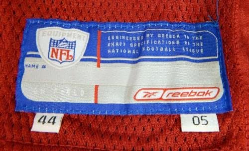 2005 סן פרנסיסקו 49ers 15 משחק הונפק אדום ג'רזי 44 DP30897 - משחק NFL לא חתום בשימוש בגופיות
