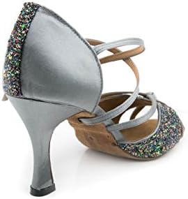 נעלי Bluebell בעבודת יד סלסה תחרות חתונה לנשים נעלי ריקוד בסגנון מטילדה 3.5 עקב