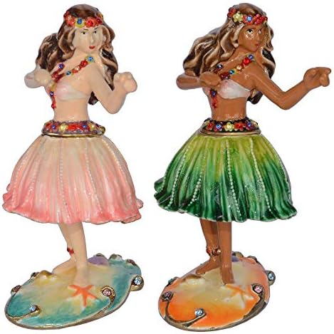 מבטאים עיצוביים ביתיים רקדנית טטרינקס קופסת הוואי מתנה לקישוט וינטג 'קישוט תכשיטים מחזיק שרשרת שרשרת