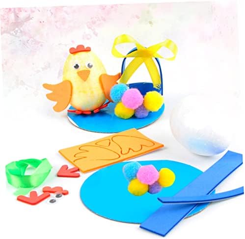 צעצועים של Abofan לילדים צעצוע של צעצוע עוף קטן צעצוע של עוף מלאכת עוף לילדים ילדים צעצוע DIY צעצוע חומר שיער