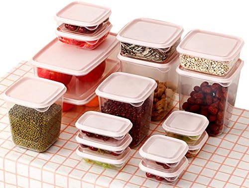 17 מארז פלסטיק מזון אחסון מכולות עם מכסים משלוח לגיבוב שקוף לשימוש חוזר אטום מטבח אחסון תיבת עבור