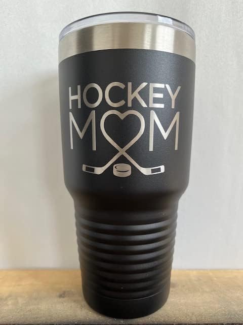 מאבריק יתרון הוקי אמא כוס-30 עוז כוס שחורה עם מכסה-מתנת אמא-מתנת הוקי ~ רעיון למתנה ליום האם