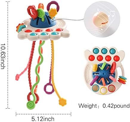 הבטחה תינוק תינוקת מונטסורי צעצועים למשך 6-12 חודשים, צעצועים חושיים לפעוטות, צעצועים אינטראקטיביים לחוט סיליקון