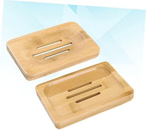 Alipis 2 PCS קופסא קופסא מעץ סבון מעץ מתלה