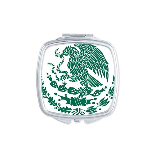 מקסיקו לאומי סמל המדינה מראה נייד קומפקטי כיס איפור כפול צדדי זכוכית