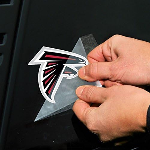 Wincraft NFL Atlanta Falcons 63036011 מדבקות צבע מושלמות, 4 x 4, שחור