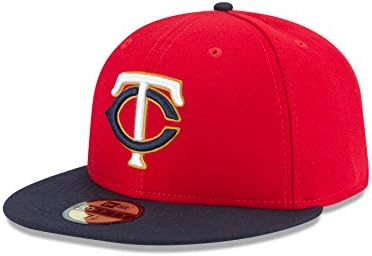 עידן חדש MLB מינסוטה תאומים ALT 2 AC על שדה 59FIFTY CAP, גודל 7 3/4, אדום