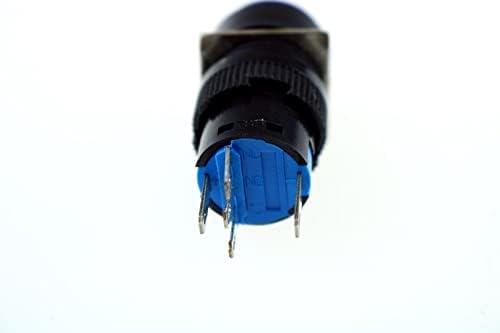Scruby 16mm DC 12V LED לחצן כפתור מתג כחול ירוק אדום צהוב לבן מנורה תקינה מתגי לחצן כפתור תפס נשיקה על התחלה