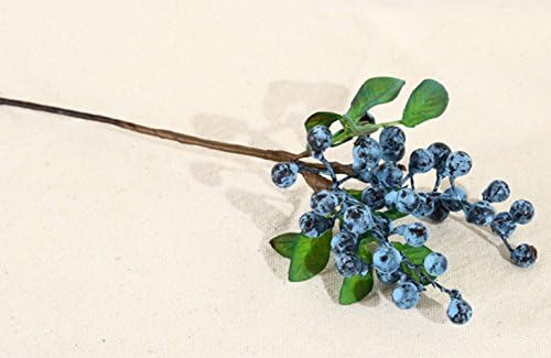 Mistari 10 חבילות פרחים מלאכותיים קליפורניה אוכמניות דמוי פו גבעולים מלאכותיים לקישוט אוכמניות בוחרים פרחי
