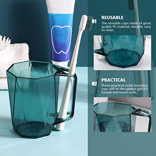 3 יחידות מברשת שיניים מחזיק כוסות אמבטיה כוסות מברשת שיניים מברשת שיניים למארגן מברשת שיניים משחת שיניים באמבטיה