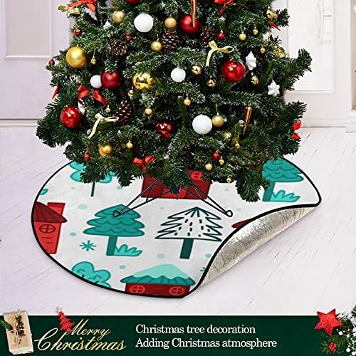עץ הבית פתית שלג מחצלת עץ חג המולד עץ עץ עץ עמד