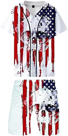 BMISEGM חולצות טי קיץ Mens Mens Mens יום העצמאות FAG אביב ואופנת קיץ פנאי חוף הים חופשה 3D TUX