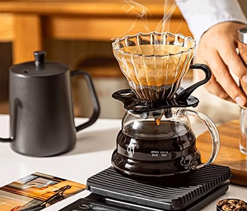 שרת קפה זכוכית למכונת קפה טפטוף, קפה קפה רגיל זכוכית, סיר קפה עם מכסה, ברור, 01 360 מל