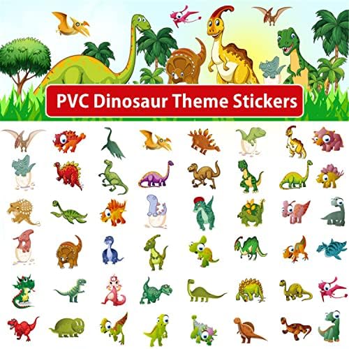 דינוזאור יום הולדת ספקי צד, 104 יחידות אספקת סט עבור בנים ובנות, כולל בלונים, באנר, מפת שולחן, מדבקות, תליית