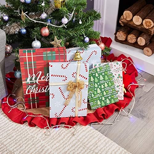 ג ' ובאלה 24 מארז קופסאות חג המולד למתנות עם מכסים למתנות, עטיפה ריקה ב-4 עיצובים