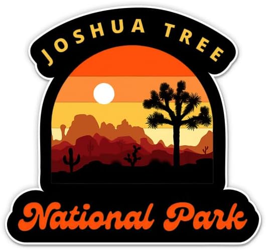 מדבקות הפארק הלאומי עץ יהושע - 2 חבילות של מדבקות 3 אינץ ' - ויניל אטום למים לרכב, טלפון, בקבוק