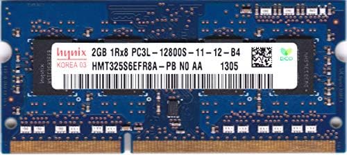 Hynix HMT325S6EFR8A-PB 2GB מחברת SODIMM DDR3 PC12800 UNBUF 1.35V 1RX8 204P 256MX64 256MX8 C