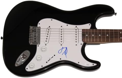 דייב גרוהל חתם על חתימה בגודל מלא פנדר שחור סטרטוקסטר גיטרה חשמלית עם ג 'יימס ספנס ג' יי. אס.