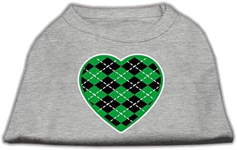 מוצרי חיות מחמד של מיראז 'ארגייל לב ירוק מסך ירוק חולצה שחור LG