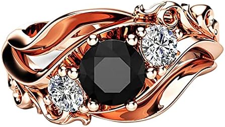 2023 יהלומי טבעת אישיות פרח קו יהלומי טבעת שחור זירקון טבעת גבירותיי טבעת זוג טבעת יצירתי יהלומי טבעת