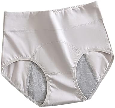 תחתונים של תקופת הווסת לנשים, נערות נערות תקצירי כותנה אורגניים אטומים דליפות תחתונים חלקה עם מותניים גבוהים