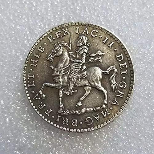 מלאכות עתיקות 1690 מטבע מטבע כסף אירי מטבע זיכרון מטבע 1384